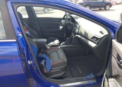 2019 Hyundai Elantra Sport из США, поврежденный, VIN KMHD04LB9KU833051